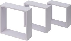 Набор полок Qually 30x30x10/27x27x10см/24x24x10 МДФ белый