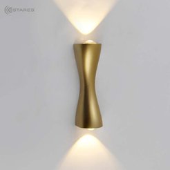 Бра Estares SAVIO 6W 2L-WW-160x60x50 GOLD IP54 золото/металл