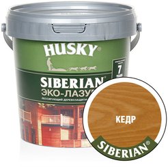 Антисептик HUSKY SIBERIAN ЭКО-ЛАЗУРЬ полуматовый кедр (0,9л)