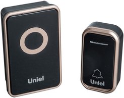 Звонок беспроводной Uniel UDB-094W-R1T1-38S-BL/GL 38 мелодий дальность 150м черный