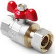 Кран латунный полнопроходной с накидной гайкой Pro Aqua 3/4" ручка-бабочка