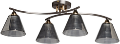 Люстра Тетро 4х60W Е27 металл, стекло, кофе