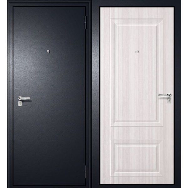 Дверь входная GOOD LITE-2 антик серебро белый ясень 860х2050мм левая              