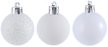 Набор шаров 6шт 4см, белый (глянец: 2шт, матовые: 2шт, глиттер: 2шт), SYQA-0123121-8 Набор шаров 6шт 4см, белый (глянец: 2шт, матовые: 2шт, глиттер: 2шт), SYQA-0123121-8