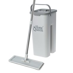 Комплект д/уборки Home Queen Compact 2.0 Ведро 6л с отжимом+Швабра 126см, насадка 32х11см 2шт, микрофибра