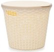 Корзина д/белья Артлайн 15л 32,5х32,5х27,5см с крышкой, круг., беж., пластик