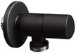 Кран угловой 1/2" н/н керамический затвор (ручка треугольная Black)