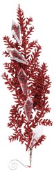 Ветка декоративная ёлочная 15х33см красный SYCZA-3820232