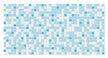 Панель ПВХ декоративная 480х955мм Мозаика голубая