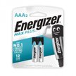Батарейка алкалиновая Energizer МAX PLUS ААА/LR03 2шт