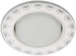 Светильник точечный Эра DK LD27 WH/WH GX53 белый с подсветкой
