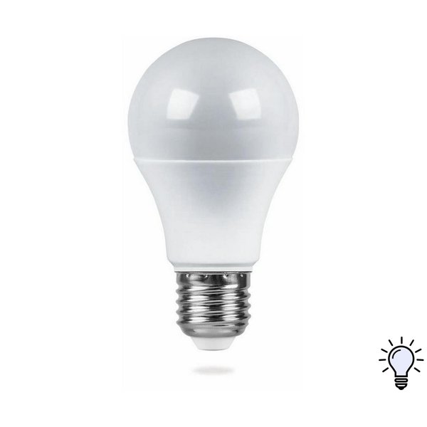 Лампа светодиодная Feron 7Вт Е27 груша 4000К свет нейтральный белый
