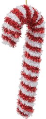 Украшение Рождественская трость из мишуры 27х10см, красный, ПЭТ, SYMTB-1724147