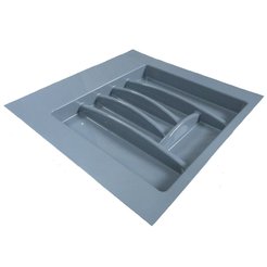 Лоток для столовых приборов в базу 500-550мм пластик серый глянец