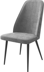 Стул кухонный Mamadoma Leonard M b22 45х45х94см велюр/металл, серый/черный