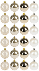 Набор шаров 24шт 6см жемчужный+шампанское SYQA-012253
