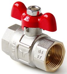 Кран латунный полнопроходной Pro Aqua 3/4" внутренняя резьба, ручка бабочка