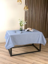 Скатерть прямоугольная Экостиль 145х180см серый, хлопок