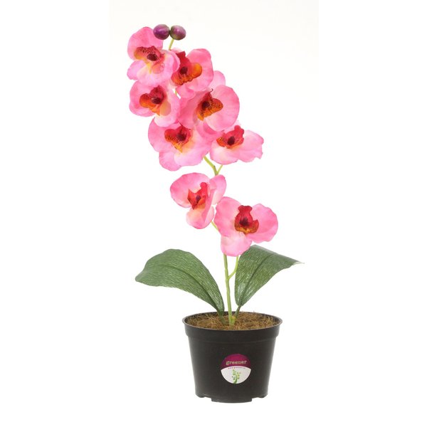Растение искусственное в кашпо Орхидея Стюарт h35