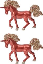 Набор украшений Единороги 2шт 15х11см винный, EUSYQB-0124375
