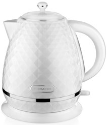 Чайник электрический Brayer BR1008WH Strix 2200Вт 1,7л пластик, белый