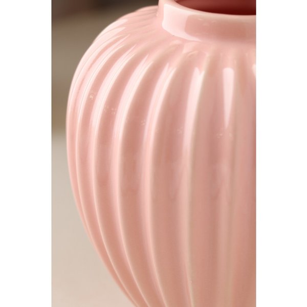 Ваза керамическая настольная Шарик 14см глянец розовый
