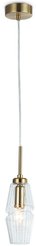 Светильник подвесной LH55208 BS/CL латунь/прозрачный E14 max 40W D80х270мм