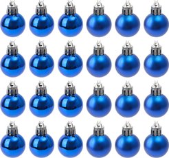 Набор шаров 24шт 3см синий, глянец/матовые, SYQA-0124009