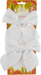 Набор бантов 2шт 12х14см, белый, SYHDJA-3223219