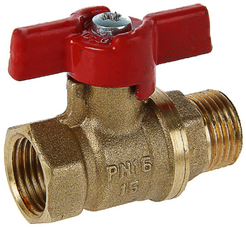 Кран шаровый БАЗ DN20 бабочка м-шт