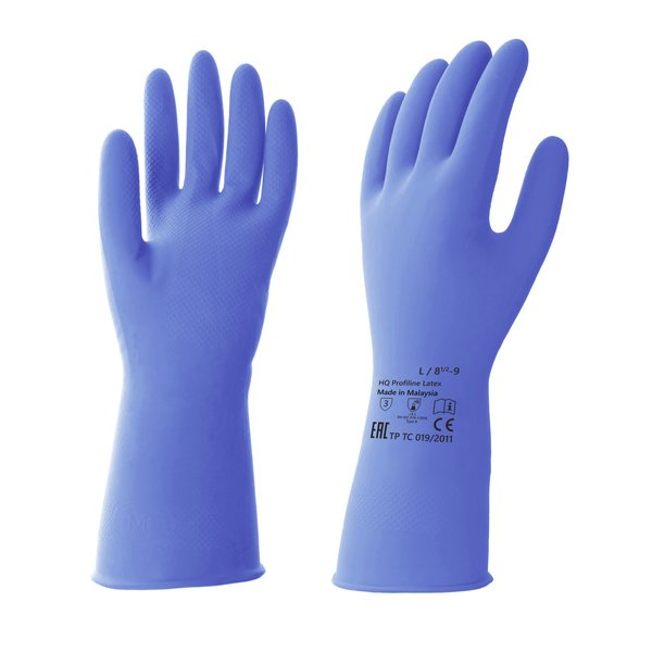 Перчатки латексные HQ Profiline L синие