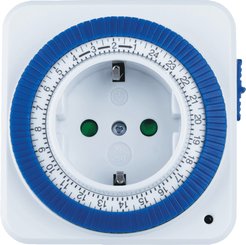 Таймер розеточный аналоговый суточный NTR-A-S02-WH