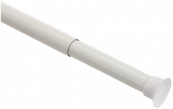 Карниз для ванной Vanstore 110-200см прямой раздвижной, белый