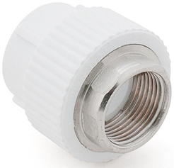 Муфта полипропиленовая комбинированная внутренняя резьба d32х1" под ключ