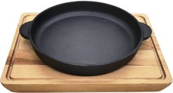 Сковорода порционная My real iron cook 18х2,7см чугун, индукция, подставка дерево