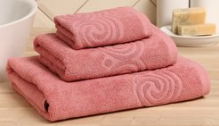 Полотенце махровое Love Life Border 50х90см, цв. пыльно-розовый, 100% хлопок, 380гр/м2