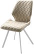 Стул кухонный Mamadoma Rafael М-R d01 45х45х91см велюр/металл, белый/белый, поворотный