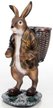 Фигура садовая Заяц с корзиной на спине h80см F01042-Br