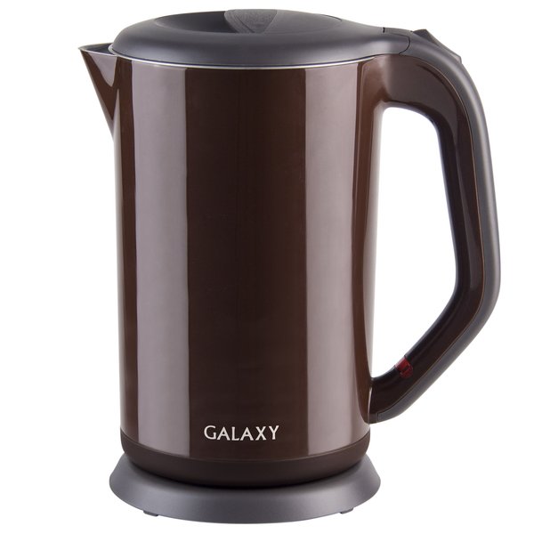 Чайник электрический Galaxy GL0318,2000Вт 1,7л, металл/пластик, коричневый