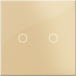 Выключатель сенсорный 2-клавишный золото HIPER Sensor Switch S1G2-01G