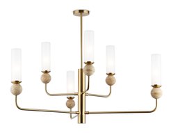 Светильник на штанге LH53251/6 BS/FR латунь/белый матовый E14х6 max 40W D1050х1445мм