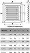 Решетка вентиляционная вытяжная стальная с оцинкованным покрытием 250х250