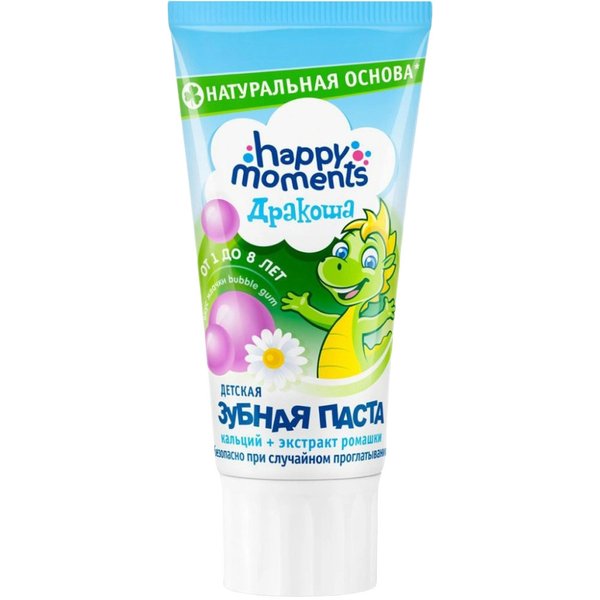 Паста-гель зубная детская Happy moments Дракоша 60мл Bubble gum