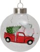 Шар с узором Грузовик 8см, прозрачный, SYQC2-0125151