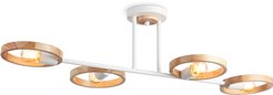 Люстра Ambrella light TR8247/4 WH/LWD белый/светлое дерево 4хE27