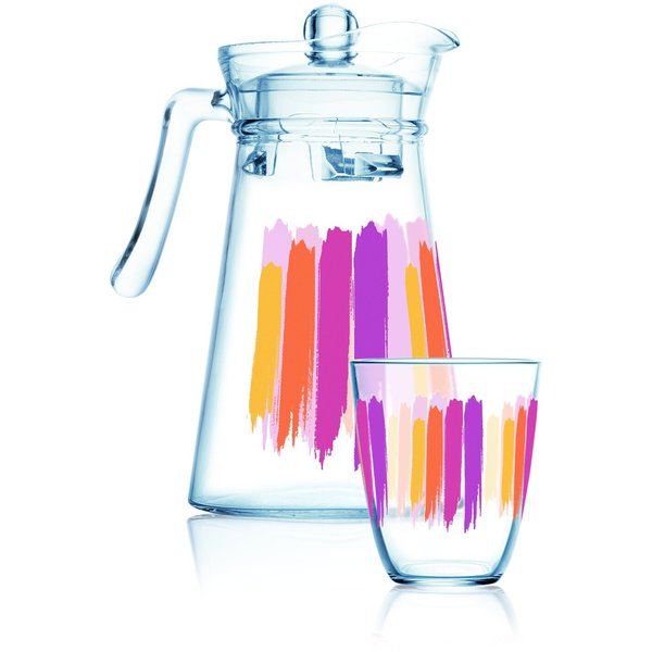 Набор питьевой Luminarc Paint Brush Кувшин 1,3л+Стаканы 310мл 6шт стекло