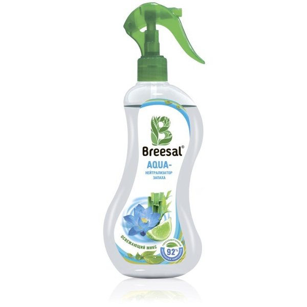 Нейтрализатор запаха Breesal 375мл Aqua Освежающий микс, спрей