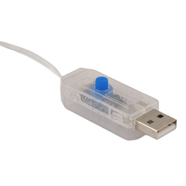Электрогирлянда внутренняя Занавес Струны 3х3м 300LED, теплый белый, USB, пульт ДУ, серебристый кабель