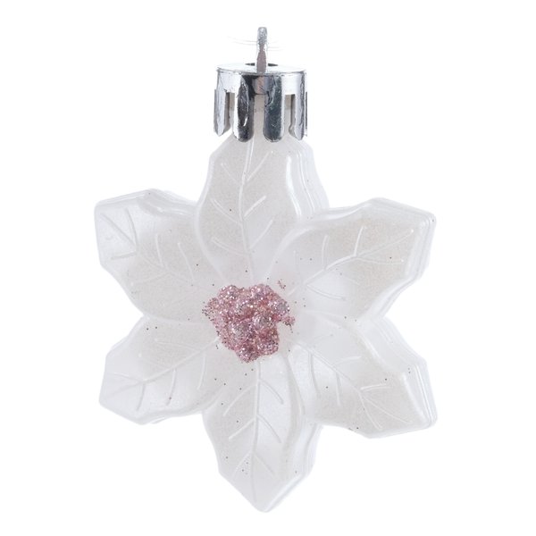 Набор украшений Цветочки 3шт 6см, белый+нежно-розовый, SYQB2-0123125