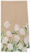 Дорожка на стол Этель Белые тюльпаны 40х149см бежевый, хлопок